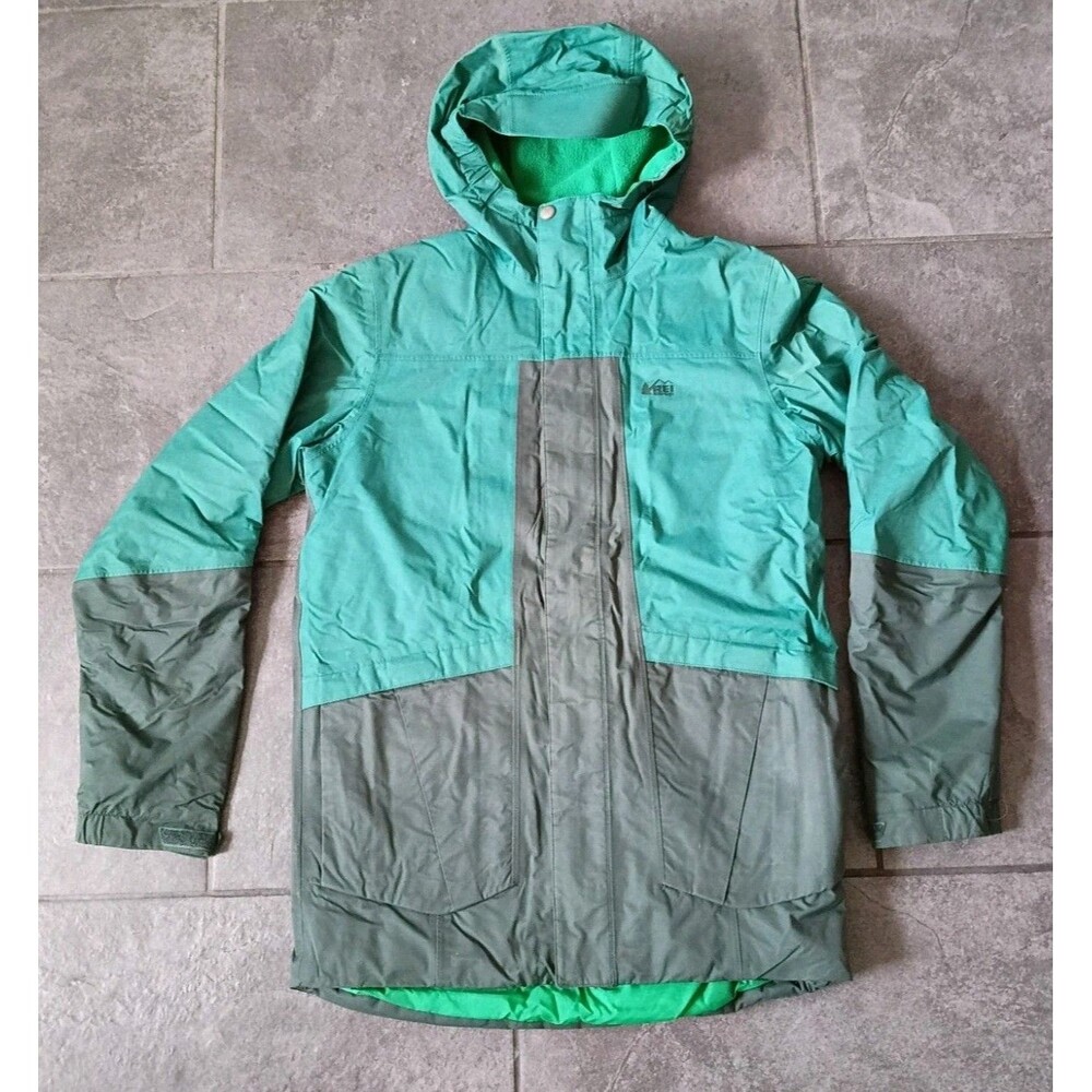 REI Co-op Youth XL 18 Timber Mountain Insulated Jacket Green Peak 2L Hooded Ski